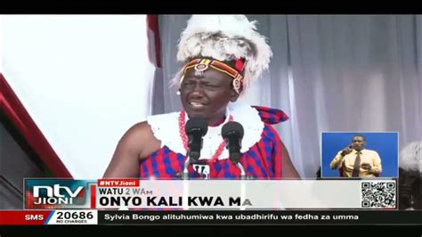 Rais Ruto Atoa Onyo Kali Kwa Wanaoendesha Wizi Wa Mifugo Youtube