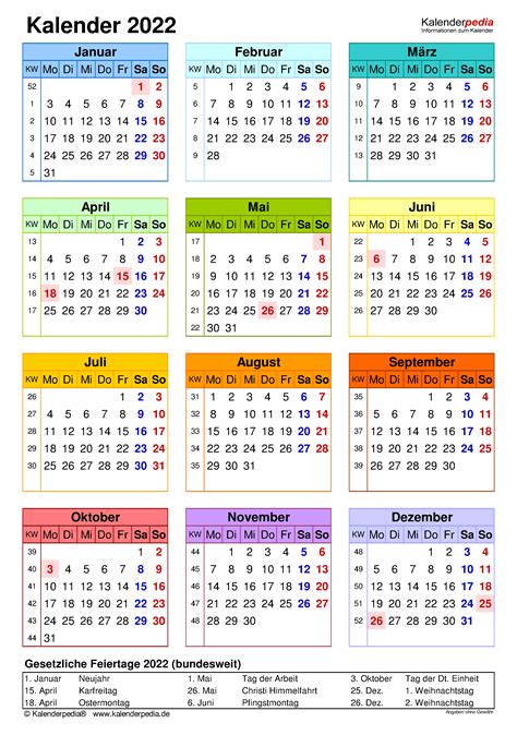 Download Kalender 2022 Excel Sitesose