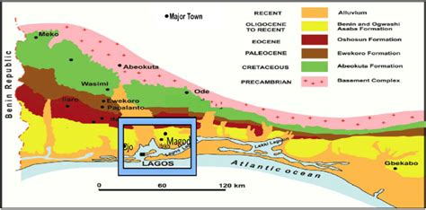 Lagos , the commercial capital of nigeria , is the largest city in africa with an estimated population of over 17.5 million inhabitants in the city. Geological map of Lagos State showing the study areas 9. | Download Scientific Diagram