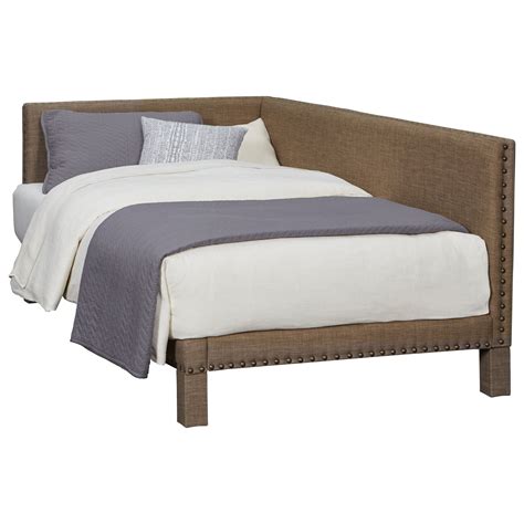 Standard Furniture Ryleigh Twin Upholstered Corner Daybed With Nailhead