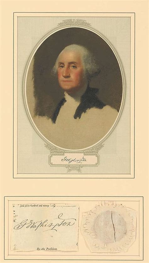 George Washington Autograph With Photo Display Photograph By Redemption
