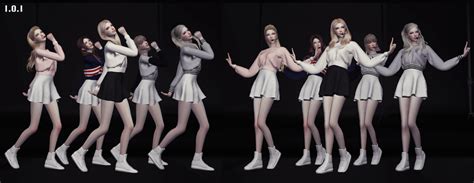 Sims 4 Cc S The Best Kpop Girls Groups Dance Postures Set By Flower Chamber