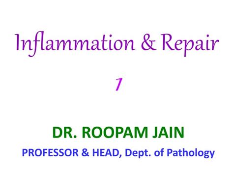 Inflammation And Injury Lecture 1 Ppt