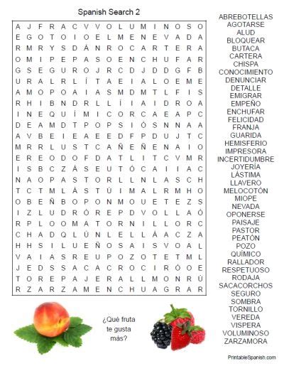 Printable Spanish Freebie Of The Day Spanish Word Search 2 From
