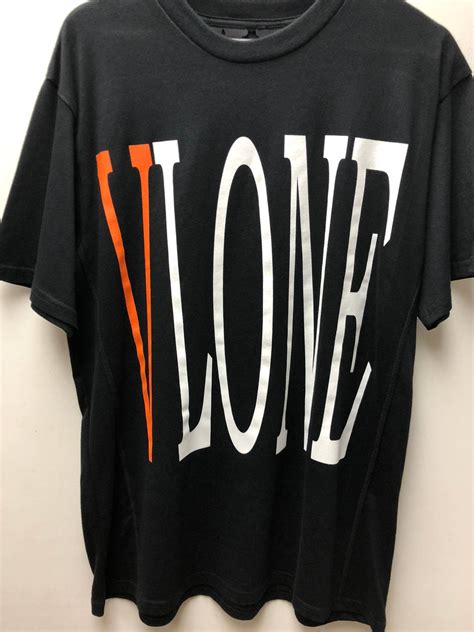 Vlone Vlone Staple Blackorange T Shirt Grailed