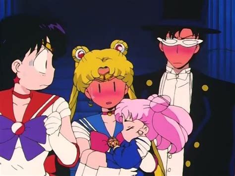 The Moment They Found Out Sailor Mini Moon Was Their Daughter Tuxedo Ideas Of Tuxedo Tuxedo