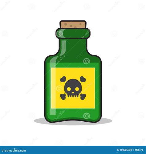 Poison Bottle Vector Flat Icon Stock Vector Illustration Of Medical