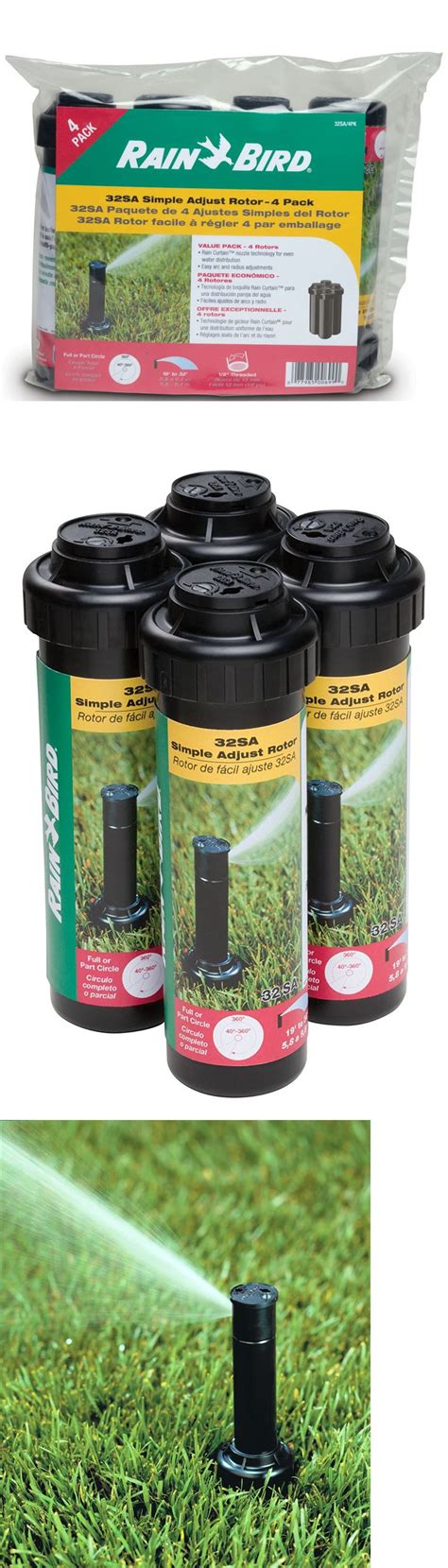 Sprays 19 to 32 feet. Lawn Sprinklers 20542: Rainbird Rain Bird 4 Pack Pop Up ...