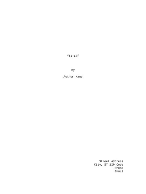 37 Creative Screenplay Templates And Screenplay At Guide Doc Template