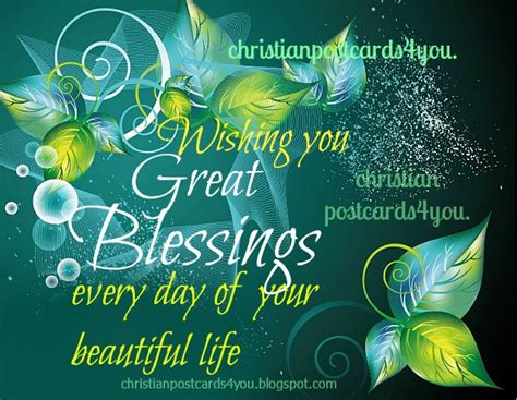 Christian Card Wishing You Great Blessings Christian Cards For You