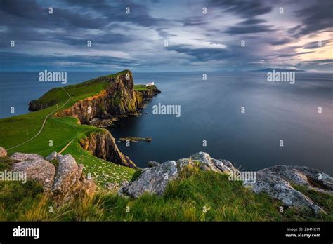 Neist Point Lighthouse Isle Of Skye Scotland Stock Photo Alamy