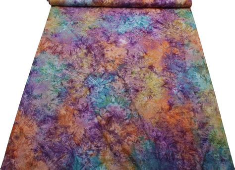 100 Cotton Lightweight Batik Tie Dyed Marble Multicolour