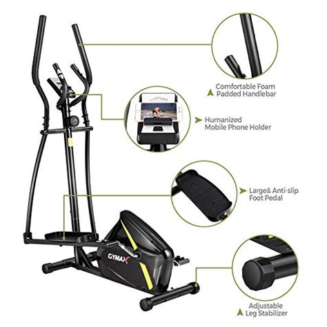 Gymax Elliptical Machine Magnetic Portable Elliptical Trainer With Lcd