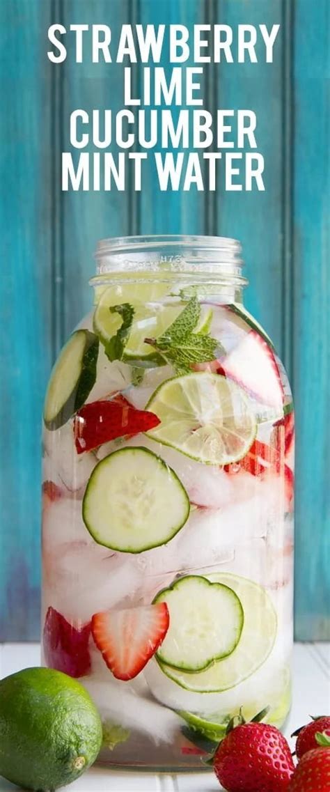 Strawberry Lime And Mint Infused Water Back To Her Roots