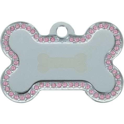 quick-tag-large-pave-pink-outlined-bone-personalized-engraved-pet-id-tag,-1-1-2-w-x-1-h-petco