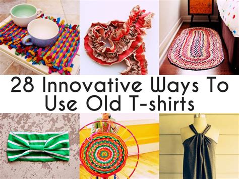 28 Innovative Ways To Use Old T Shirts Tshirt Crafts Old T Shirts