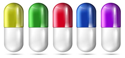 A Set Of Colourful Capsule 301229 Vector Art At Vecteezy