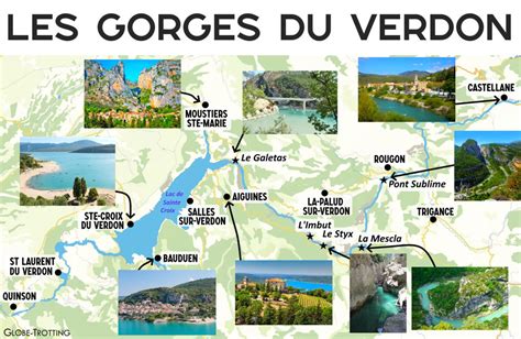 Carte Des Gorges Du Verdon En France Gorges De Verdon Verdon Site