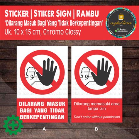 Simbol Signboard Dilarang Masuk Tanpa Kebenaran No Access Unauthorized Persons Sign Hi Res