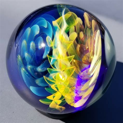 1 62 Handmade Contemporary Borosilicate Art Glass Marble By Brian Bethea Blown Glass