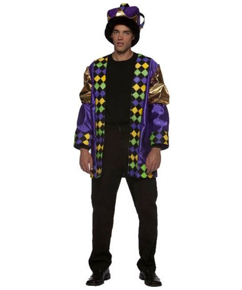 Mardi gras is a day for eating rich foods and partying before the ritual fasting that takes place during the season of lent, which starts on ash wednesday. Mardi Gras King Costume - Adult Costume - King Halloween Costume at Wonder Costumes