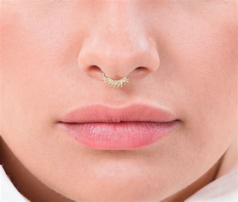 Indian Style Gold Septum Jewelry Gold Septum Septum Ring