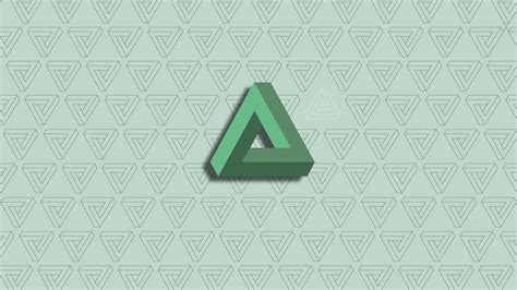 Triangular Green Wallpaper Geometry Penrose Triangle Abstract