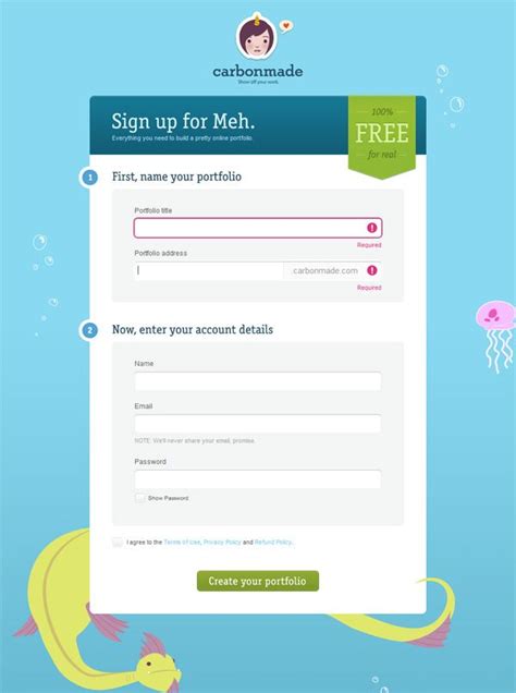 30 Examples Of Sign Up Web Forms For Design Inspiration Signup Forms