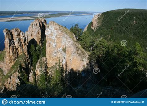 Lena Pillars Nature Of Eastern Siberia Stock Image Image Of River