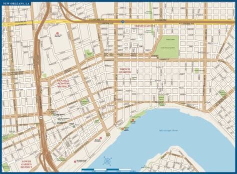 New Orleans Metro Map Digital Vector Creative Force