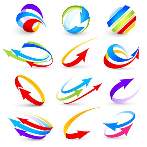 Logo Of Arrows Design Vector 05 Free Download