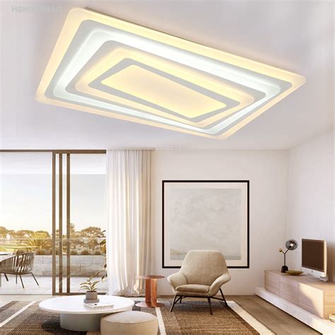 New Ultra Thin Rectangular Living Room Ceiling Lamp Stepless Dimming