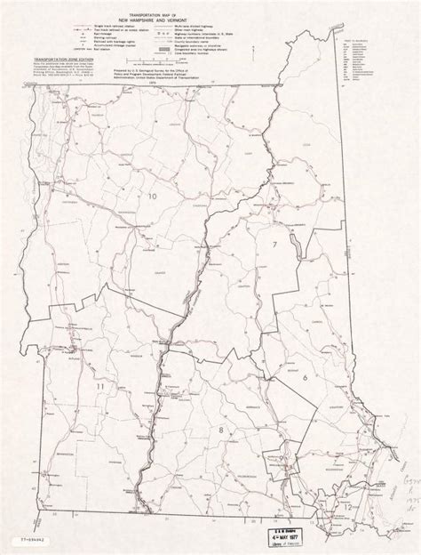 Transportation Map Of New Hampshire And Vermont Library Of Congress