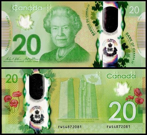 Canada 20 Dollars Banknote 2015 P 111 Unc Commemorative Polymer