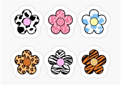 Funky Flower Stickers For Cute And Preppy Laptop Decor