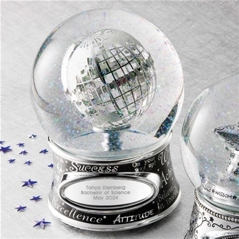 Engraved Graduation Success Snow Globe