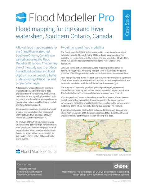 Flood Mapping For The Grand River Watershed Southern Ontari