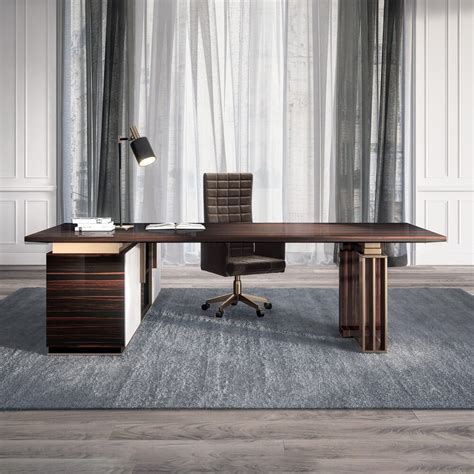 Large High End Italian Ebony Executive Desk Дизайн домашнего кабинета