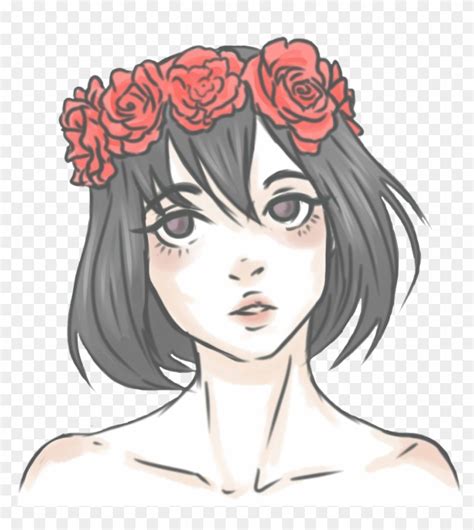 Anime Girl With A Flower Crown