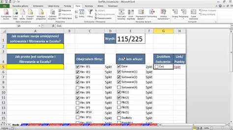 Excel Kurs Praktyczne Sortowanie I Filtrowanie W Excelu Opis YouTube