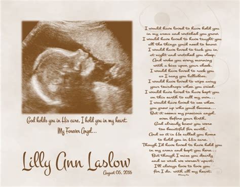Miscarriage Memorial Poem Loss Of Unborn Child Personalized
