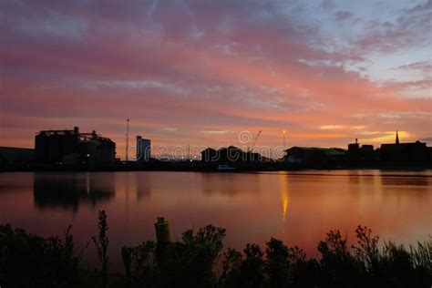 Riverside Sunrise In September Stock Photo Image Of