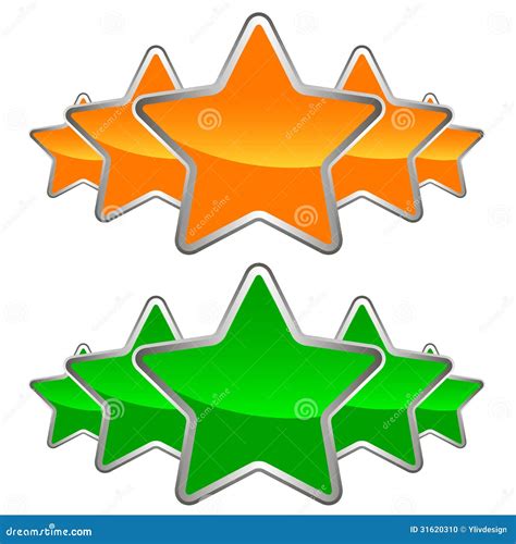 A Set Of Stars Stock Vector Illustration Of Evaluation 31620310