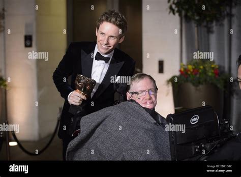Eddie Redmayne And Professor Stephen Hawking Attending The After Show Party For The Ee British