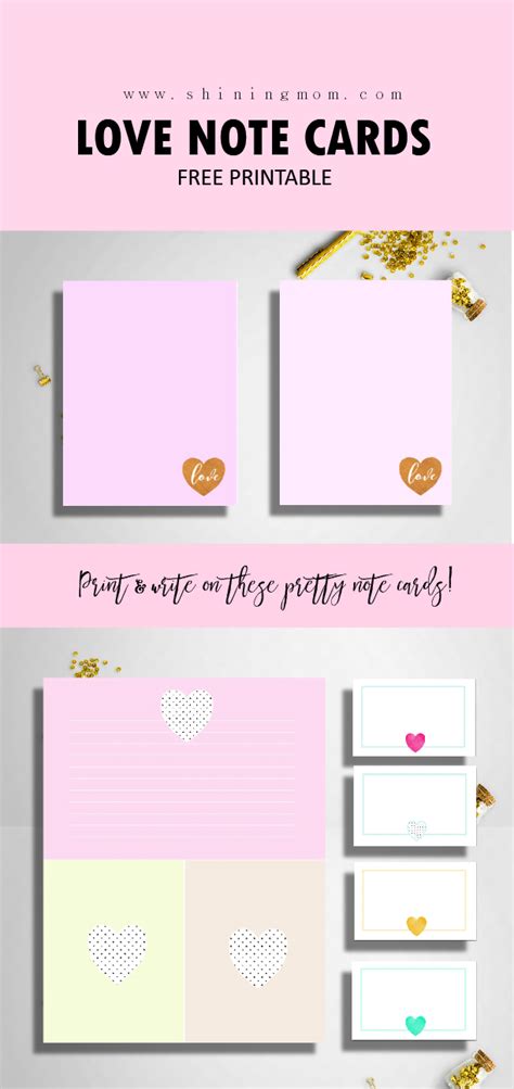 10 Free Printable Love Notes For Valentines Day Pink And Pretty