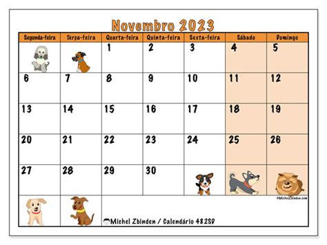 Calendário De Novembro De 2023 Para Imprimir “771sd” Michel Zbinden Br