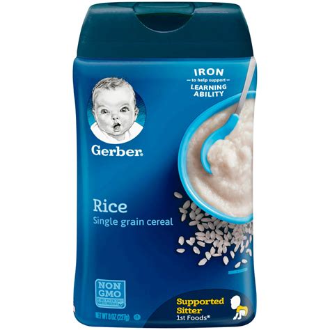 Gerber Stage 1 Rice Baby Cereal 8 Oz Canister