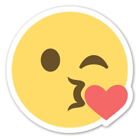 Buy This Kissing Face Smiley Sticker Stickers Stickerapp Shop
