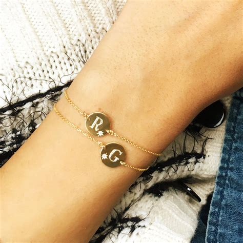 Gold Initials Bracelet Mothers Day Personalized Custom Made 2