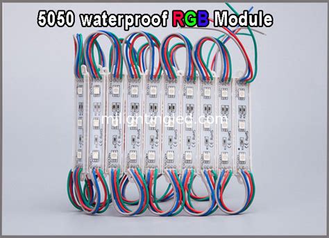 20pcs Led 5050 3 Led Module 12v Waterproof Rgb Color Changeable Led